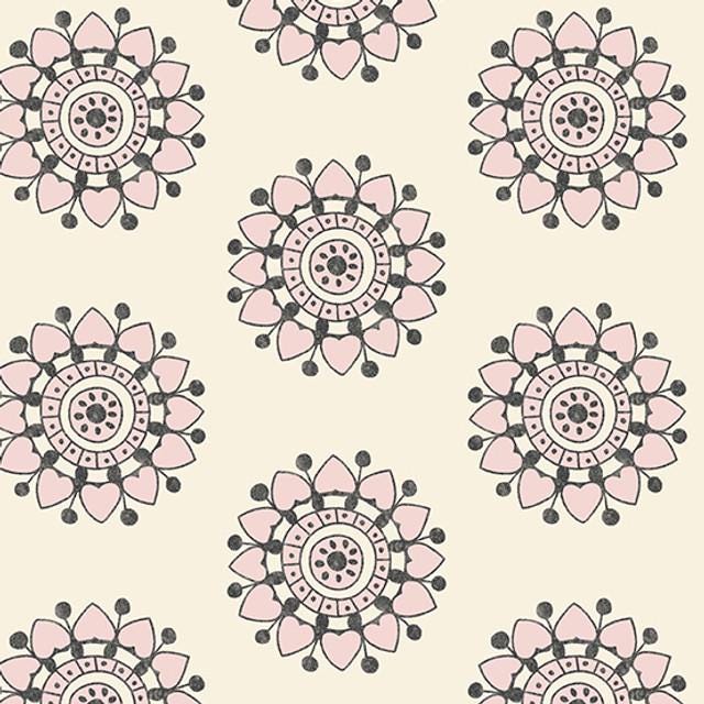 Pinwheel White from Tangent by Andover Fabrics - 1/2 Yard - Modern Pink floral