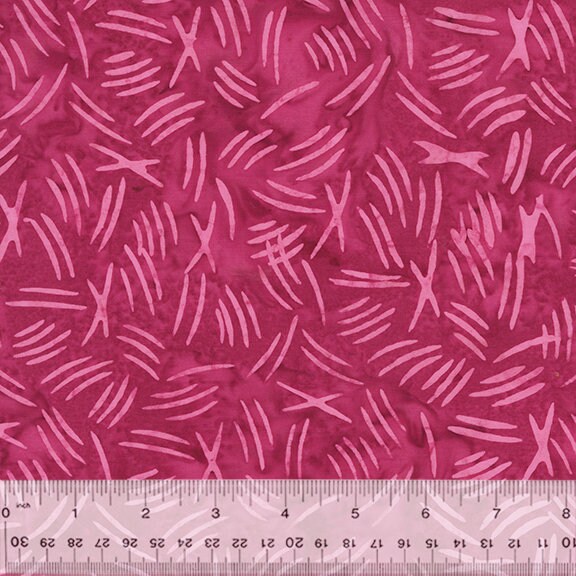 Cat Nap from Anthology Batiks - 1/2 Yard Cat Scratch Sunset - Pink Batik
