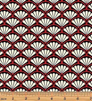 Fan from Moon Flower by Maria Kalinowski for Kanvas Studios - 1/2 Yard - Geo Scallop 08550-12