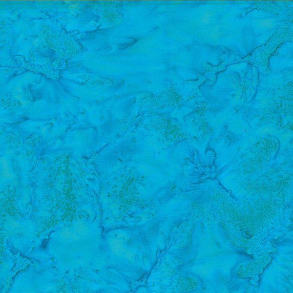 Cabo from Bali Water Colors for Hoffman Fabrics - 1/2 Yard - 1895-361 - Turquoise Batik Blender