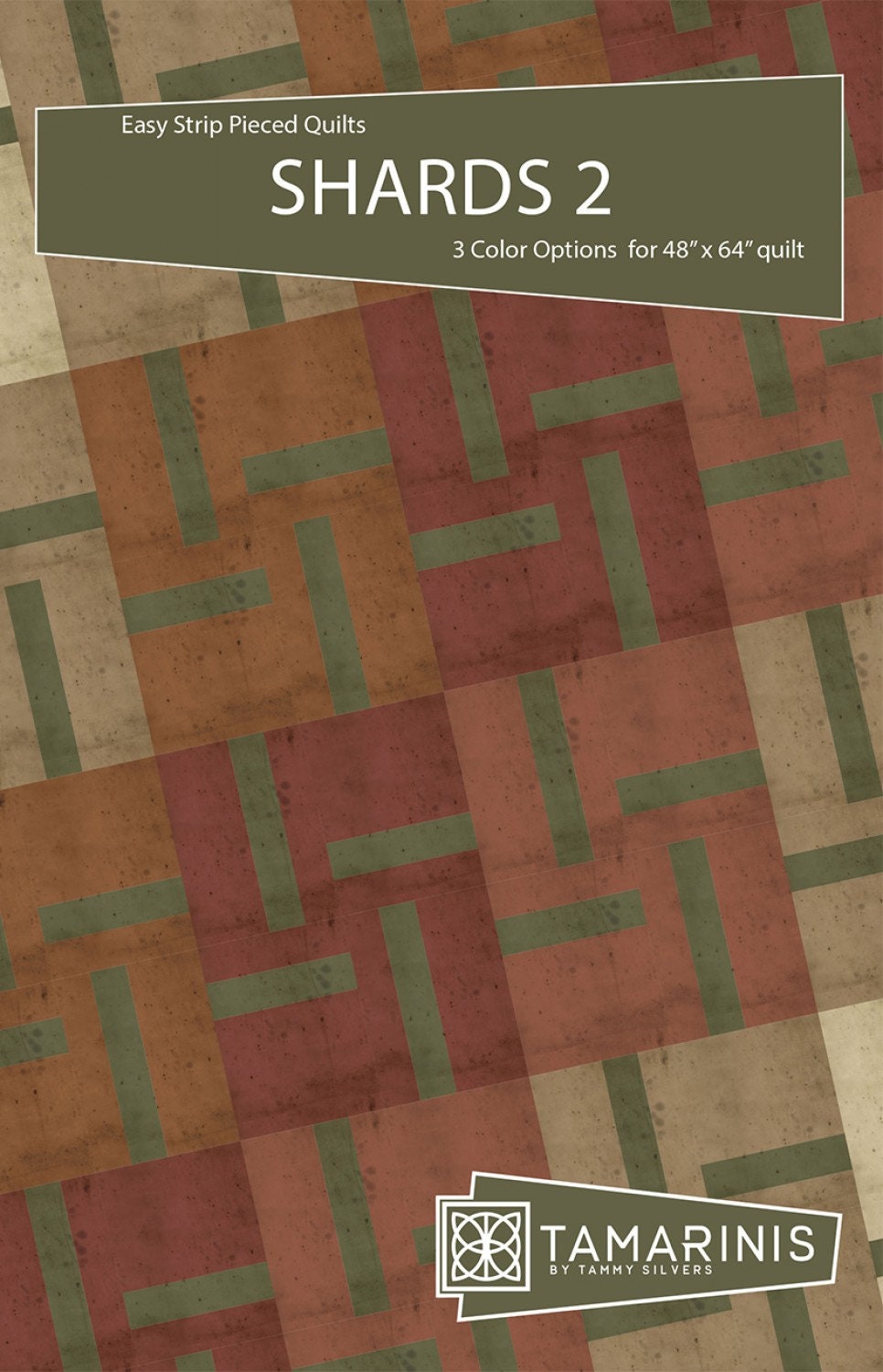 Shards 2 Quilt Pattern by Tamarinis - 48" x 64" Finished Modern Quilt Instructions