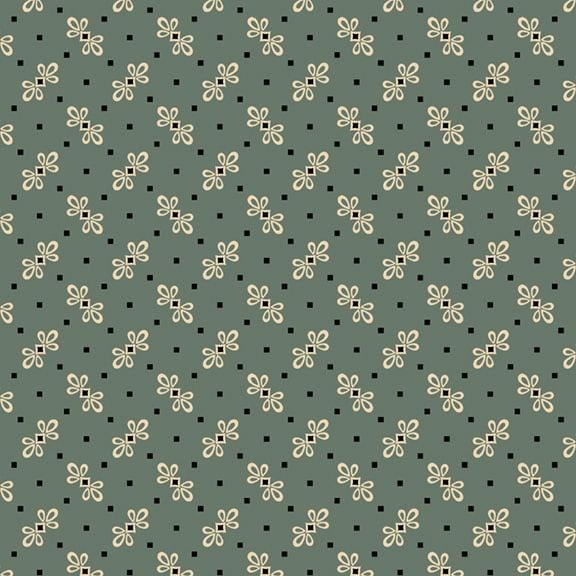 Diamond Flair from Midnight Lace for Marcus Fabrics - 1 Yard 15" End of Bolt - Diamonds in loops on Teal