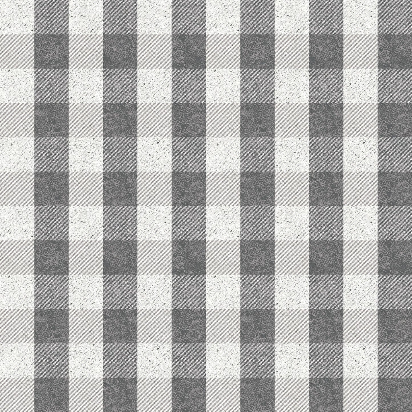 All About Plaids from Riley Blake Designs - 1/2 Yard Gray and Cream Buffalo Plaid