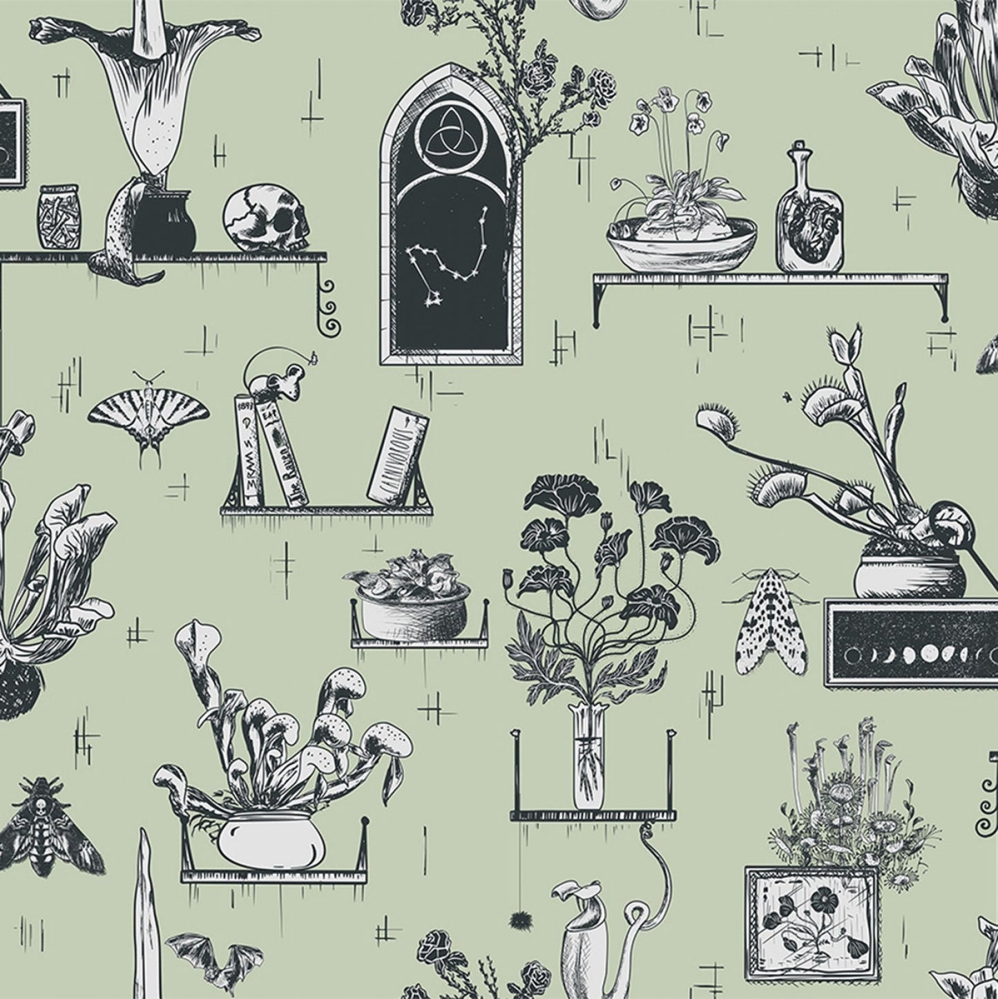 Transylvanian Studies from RJR Fabrics - 1/2 Yard Sage the Killers