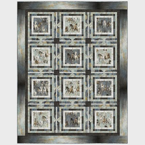 Pedigreed Frames Quilt Pattern from Pine Tree County Quilts - Dual Sized Panel/Block Quilt Pattern