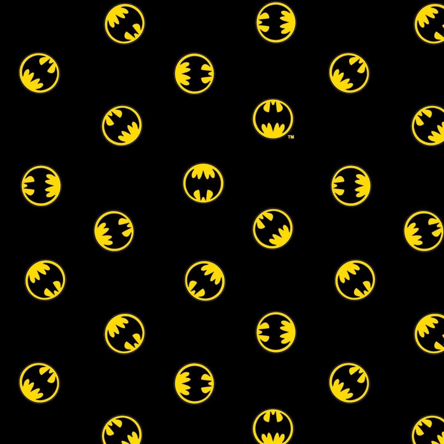 Batman 80th Anniversary from Camelot Cottons - 1/2 Yard Batman Symbol on Black