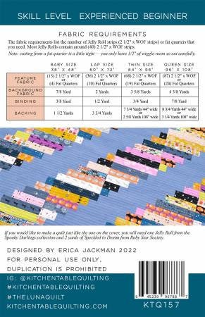 The Luna Quilt Pattern from Kitchen Table Quilting - Quilting Pattern - 4 Sizes - Jelly Roll, Fat Quarter, and Scrap Friendly