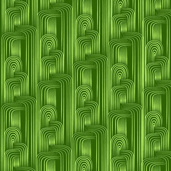 Maze in Green from Studio Palettes by River Bend - Half Yard White Interlocking Designs on Green