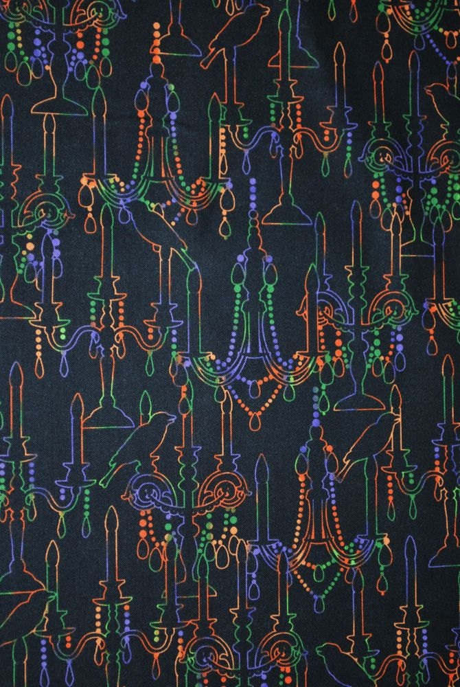 Ghoul's Night Out by Maywood Studios Halloween Quilting - Poe's Chandelier's - Ravens and Chandeliers