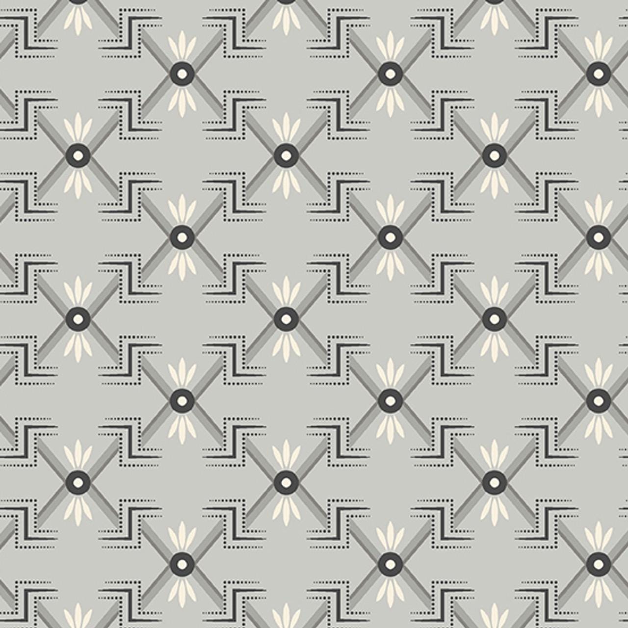 Blanket Grey from Tangent by Andover Fabrics - 1/2 Yard - Grey Modern Geometric