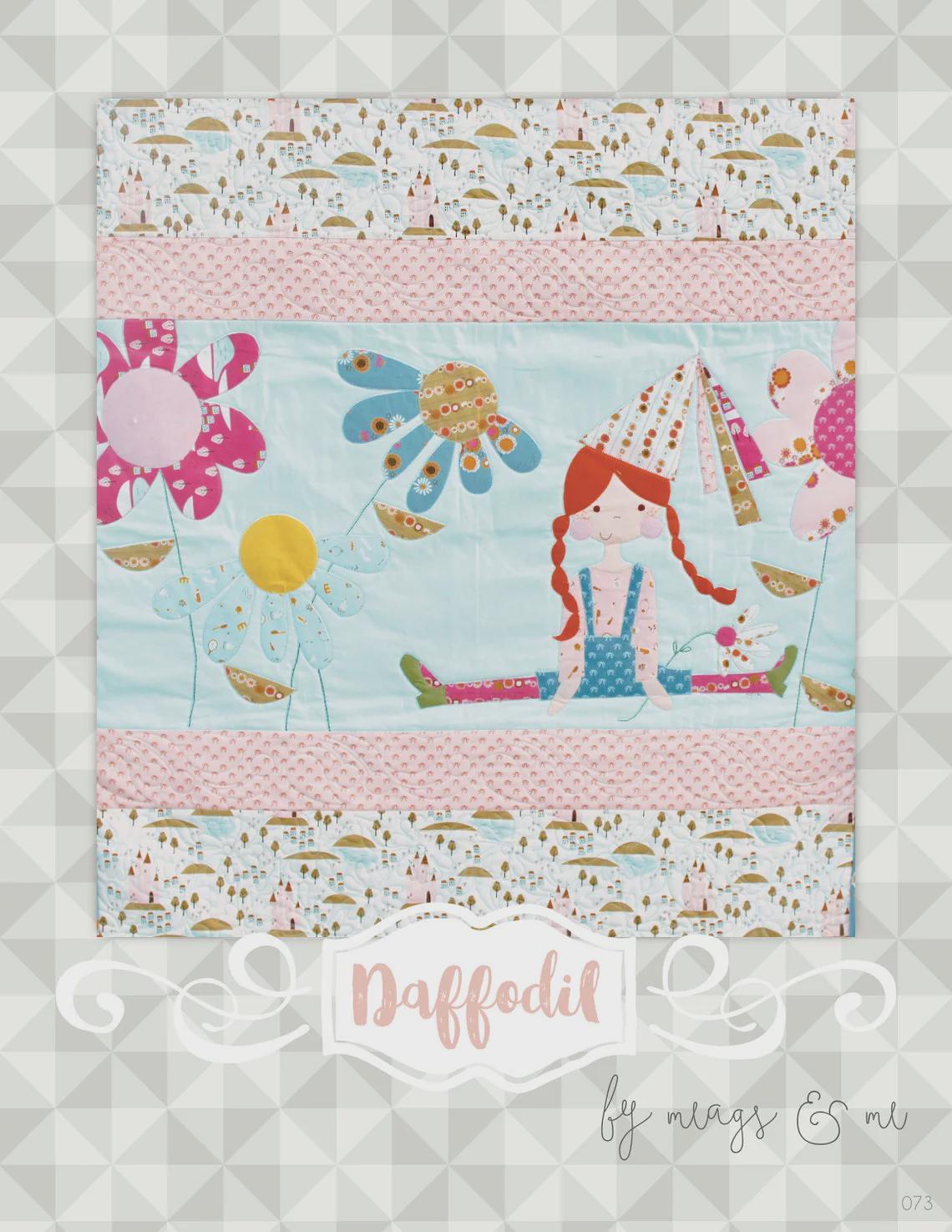 Daffodil by Meags and Me - Quilting Pattern - 40" x 44" Applique Quilt Pattern