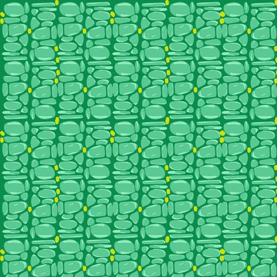 Pebble Print in Teal from Studio Palettes by River Bend - Half Yard of Aqua Colored Pebbles on Teal