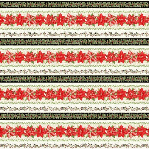 Holiday Botanical from Henry Glass Fabrics - 1/2 Yard of Botanical Border Stripe