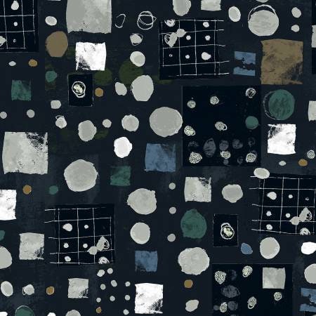 Marble Run by Marcia Derse for Windham Fabrics - 1/2 Yard Midnight Modern Geometric