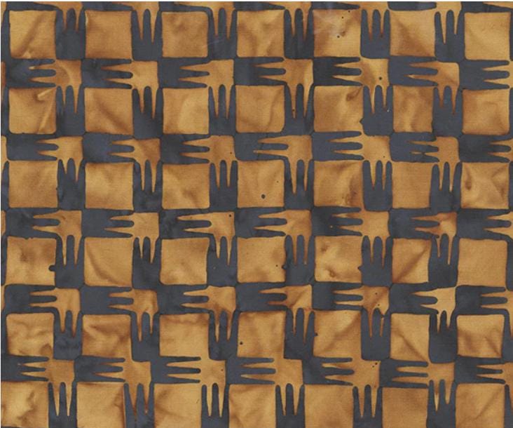 Compass in Penny from Stenographers Notebook by Marcia Derse for Windham Fabrics - 1/2 Yard - Black Hashes on Copper