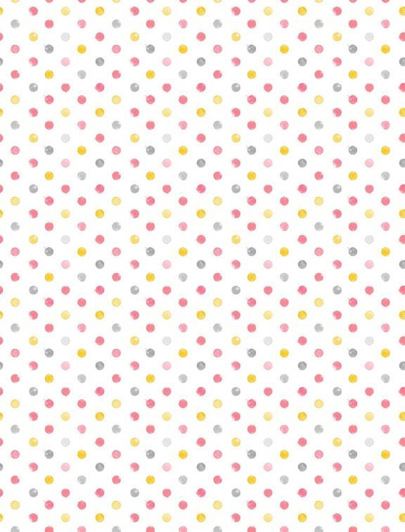 Painting Paris from Wilmington Prints - Half Yard Polka Dots on Creamy White