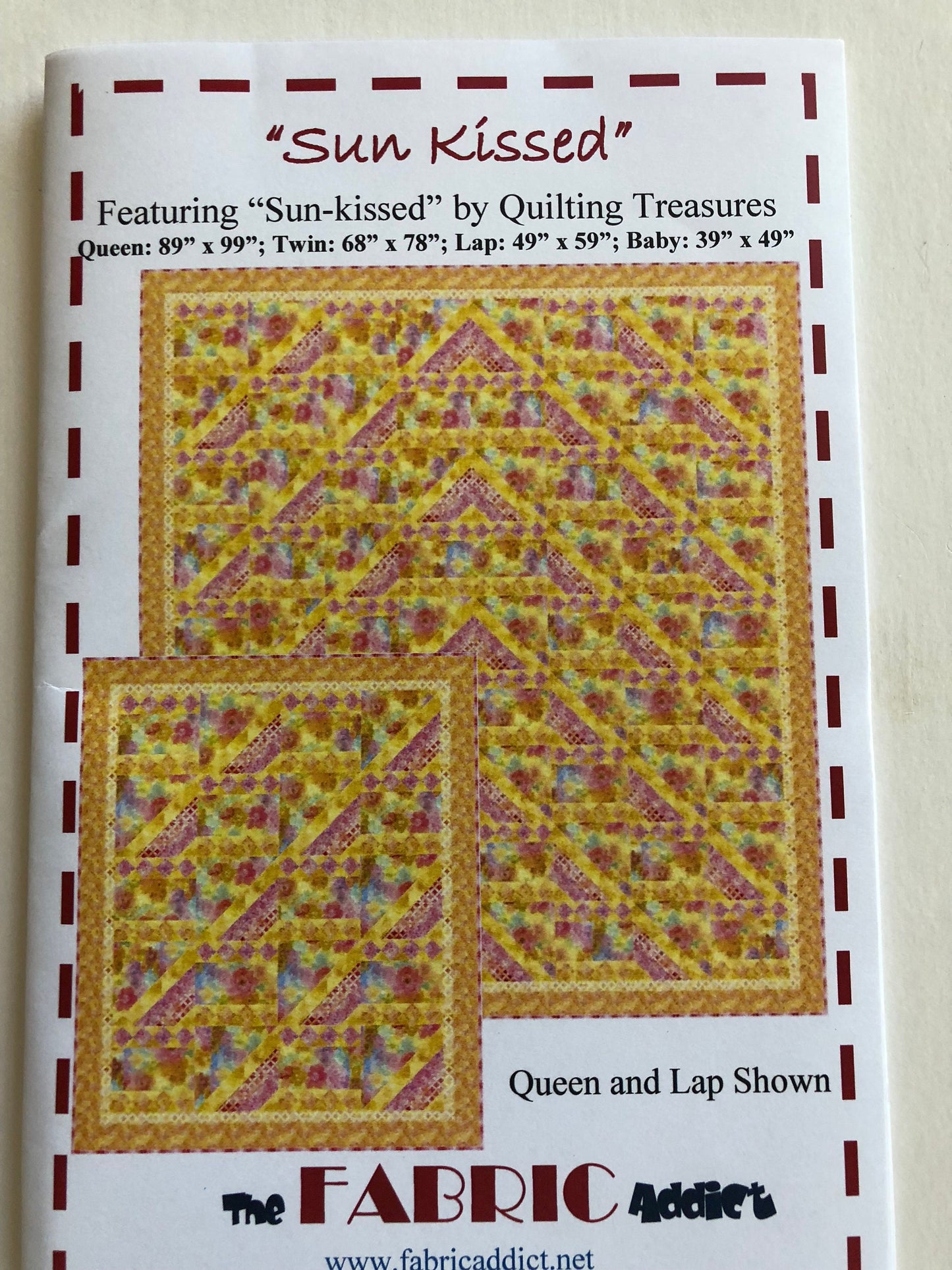 Sun Kissed Pattern from The Fabric Addict - 4 Sizes Baby, Lap, Twin and Queen