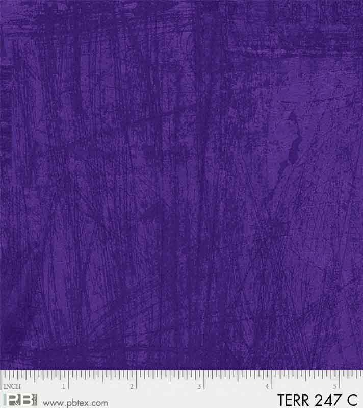 Terra from P & B Textiles - 1/2 Yard Purple Blender by Norm Wyatt - Terr 247 C