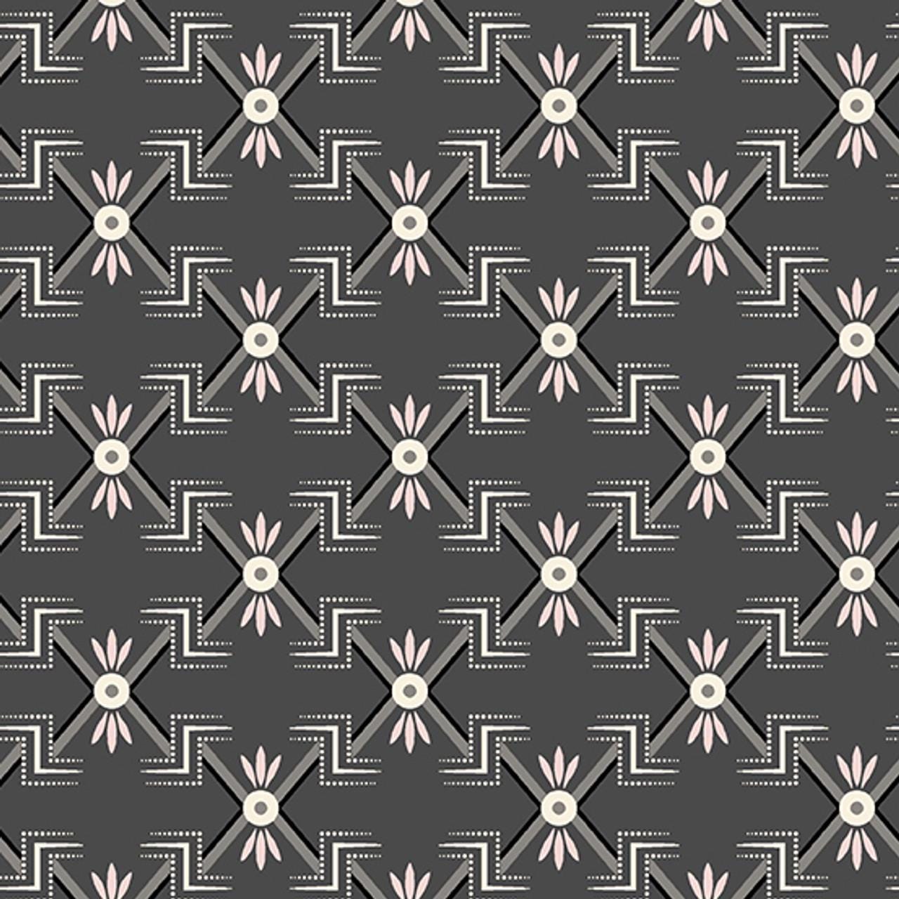 Blanket Black from Tangent by Andover Fabrics - 1/2 Yard - Black Modern Geometric