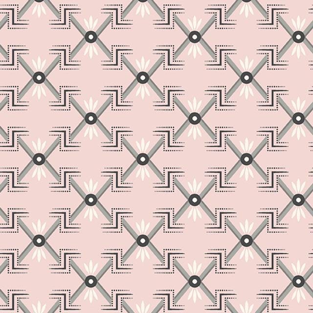 Blanket Pink from Tangent by Andover Fabrics - 1/2 Yard - Pink Modern Geometric