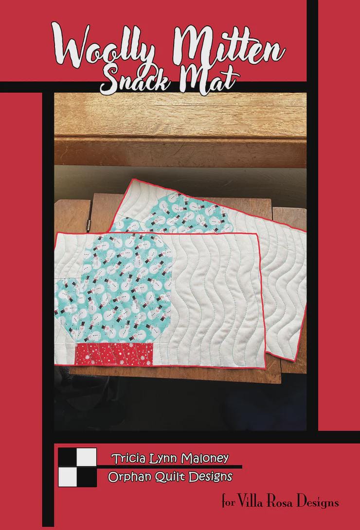 Woolly Mitten Pattern from Villa Rosa Designs - Snack Mat Quilt Pattern