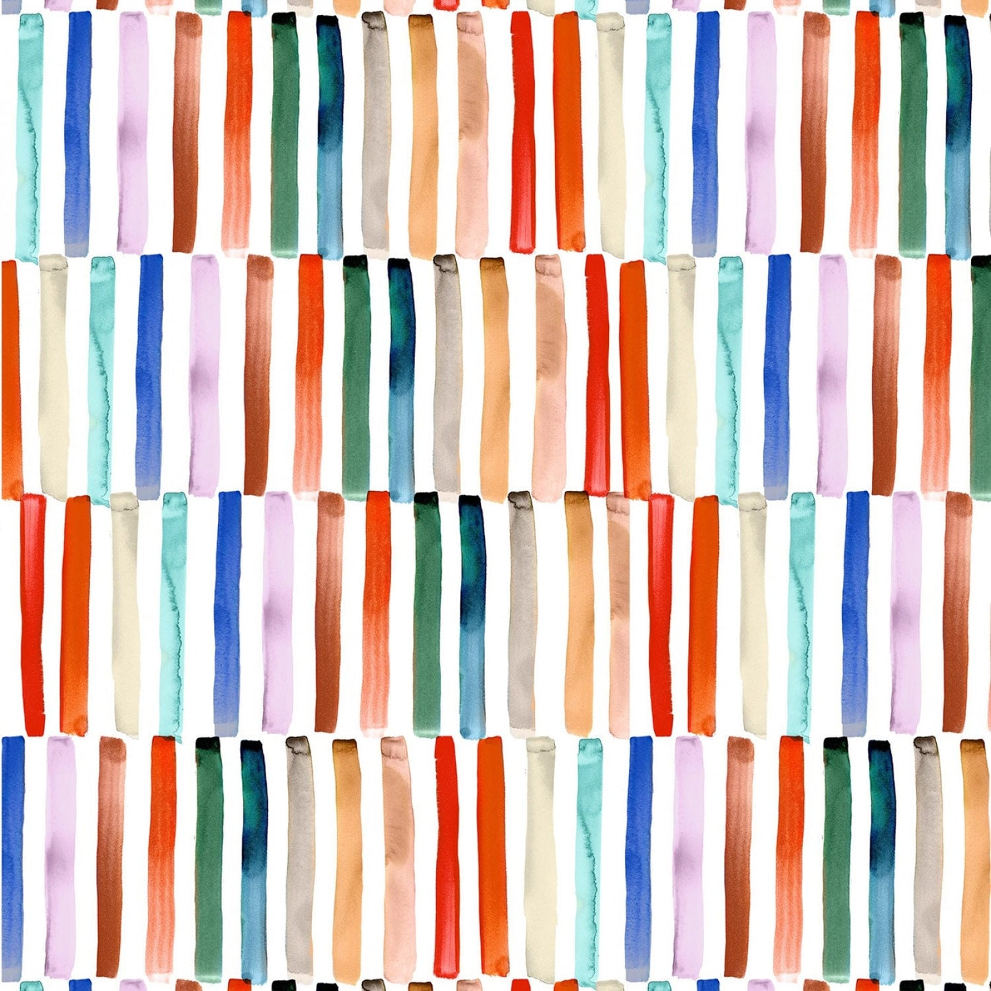 Ink Unleashed from Michael Miller Fabrics - Half Yard Candy Bars- Water Color Stripes on White
