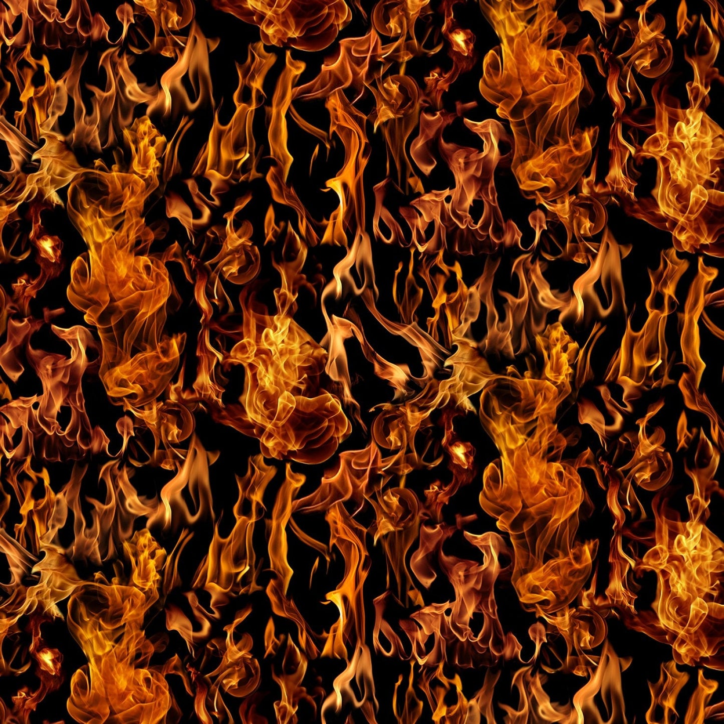 25% Off - Fire and Rescue from Timeless Treasures - 1/2 Yard Black Fire Flames
