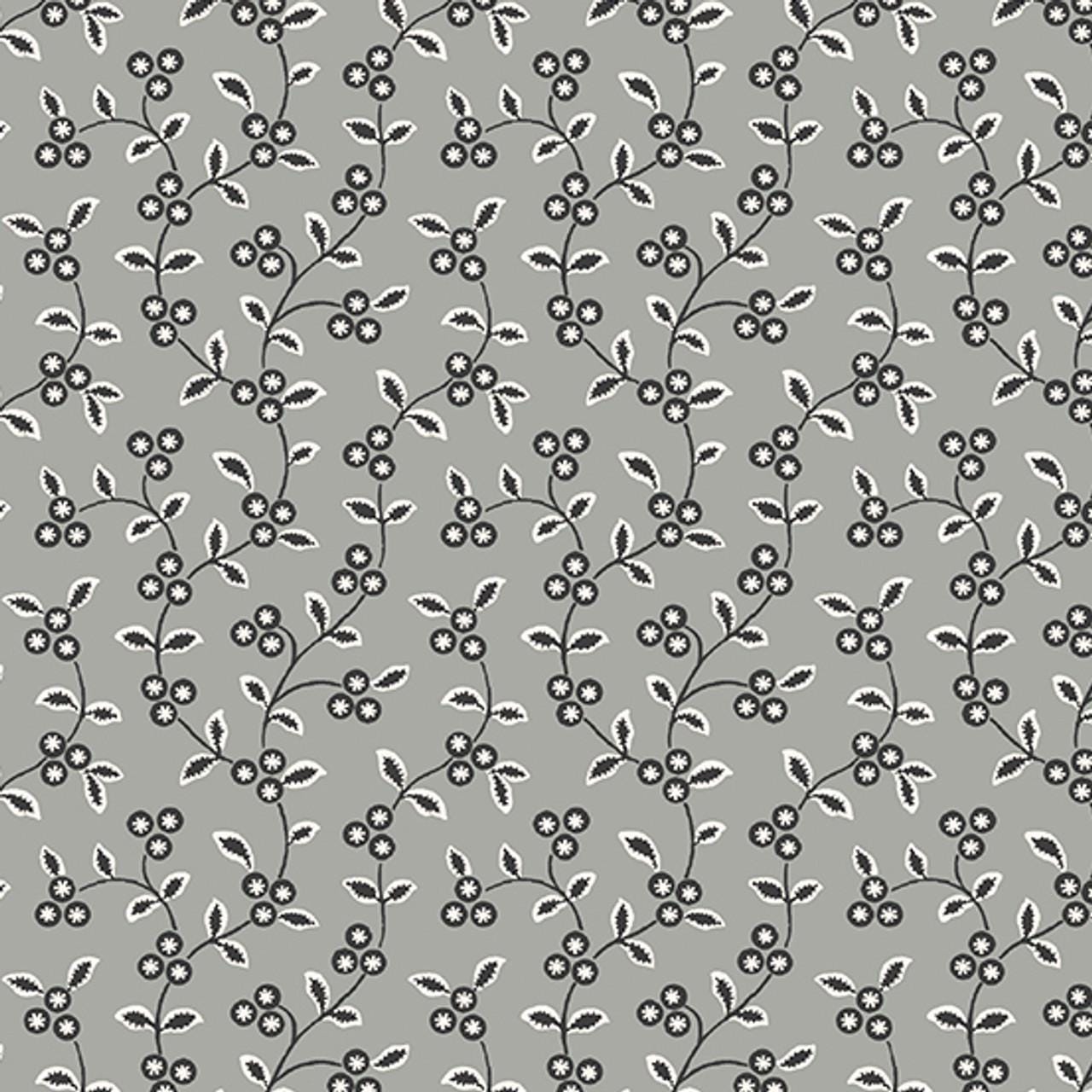 Vine Grey from Tangent by Andover Fabrics - 1/2 Yard - Modern Floral