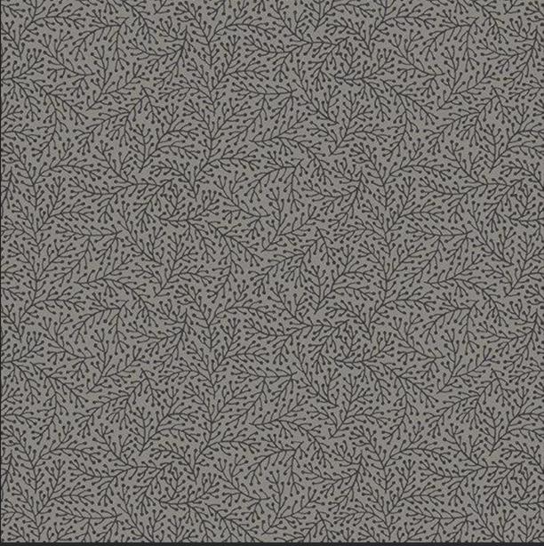 Fern Black from Tangent by Andover Fabrics - 1/2 Yard - Modern Floral