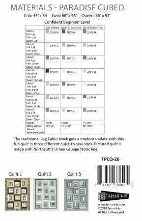 Paradise Cubed from Tamarinis - Modern Quilt Pattern in 3 sizes