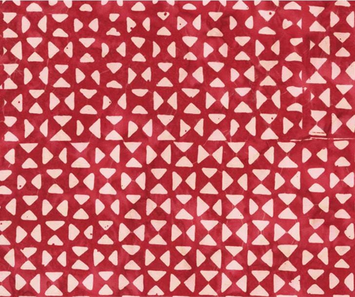 Pattern Palace in Ruby from Stenographers Notebook by Marcia Derse for Windham Fabrics - 1/2 Yard -