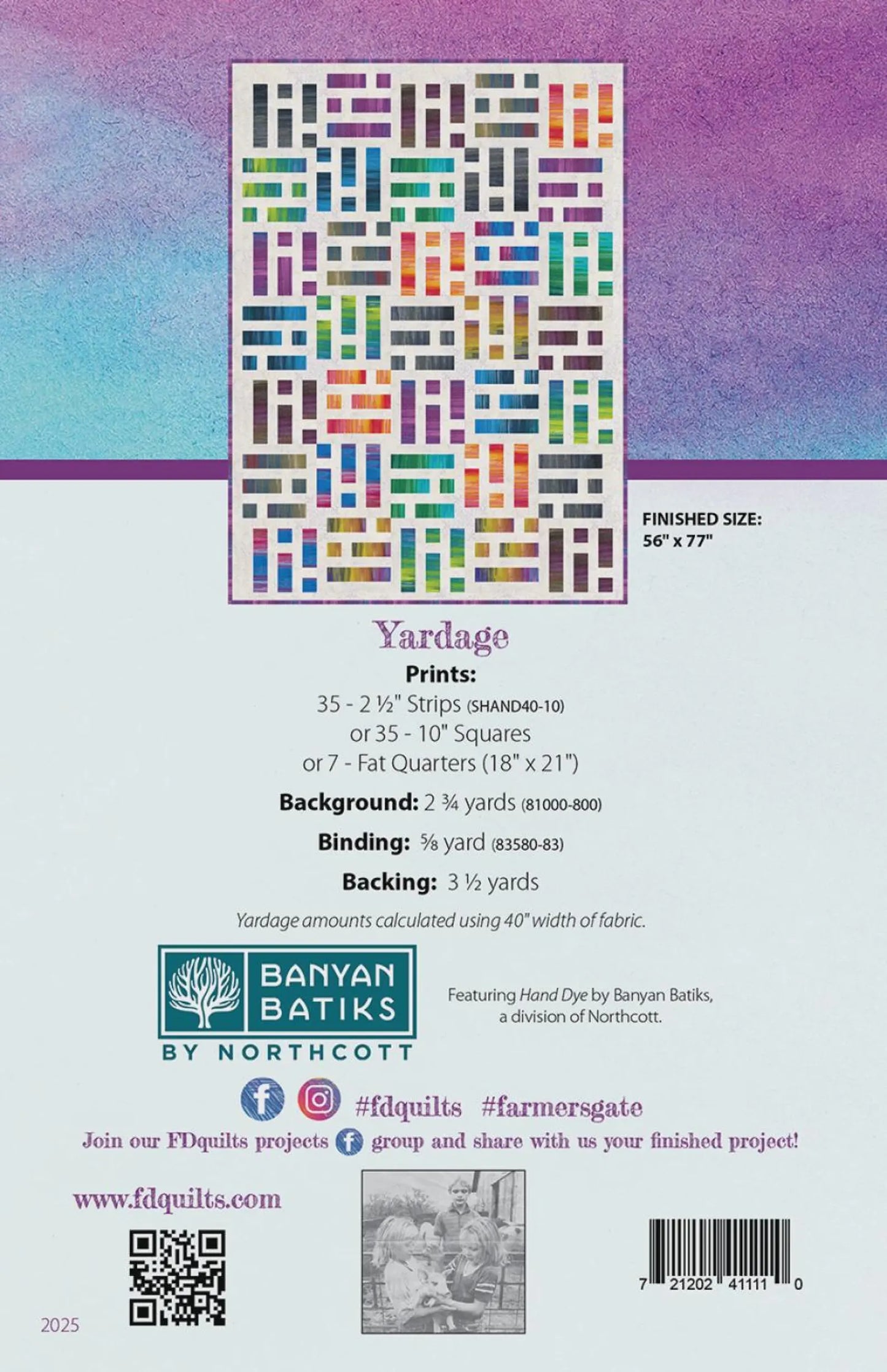 Farmers Gate from Farmer's Daughters Quilts - Quilt Pattern - Fat Quarter Friendly 56" x 77" Quilt