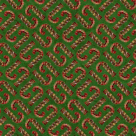 Gears & Garlands by Urban Essence Designs for Blank Quilting - 1/2 yard Christmas Candy Canes