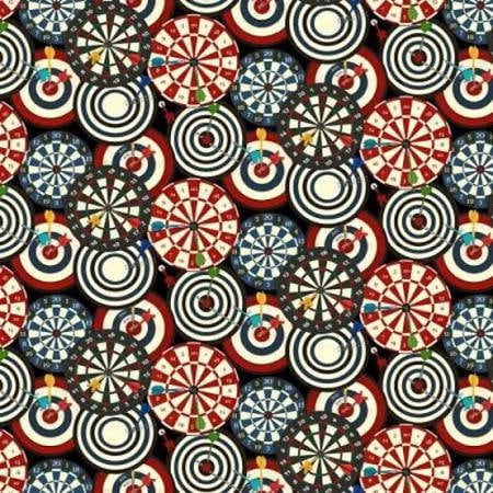 Game Night from Henry Glass Fabrics - 1/2 Yard Dart Board Fabric