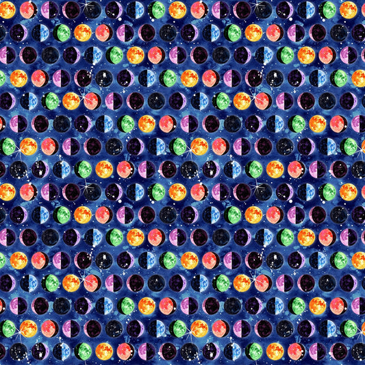Spirit of the Wolf from 3 Wishes - 1/2 Yard Moon Phases