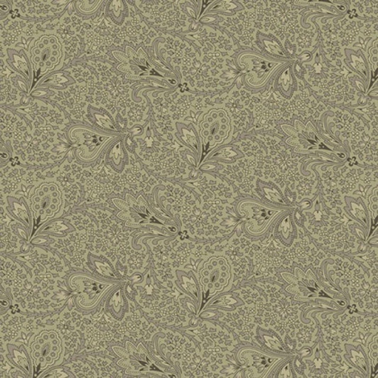Paisley in Sea Sage from Tradewinds by Renee Nanneman for Andover Fabric - Half Yard - A-811-N