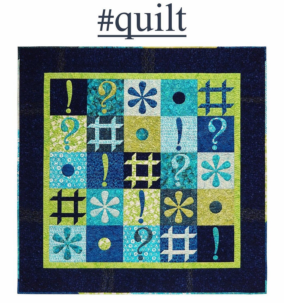 Quilt Pattern #Quilt from Swan Amity Studios - 60" Finished Quilt + 20" Finished Pillow Pattern - Just my Type