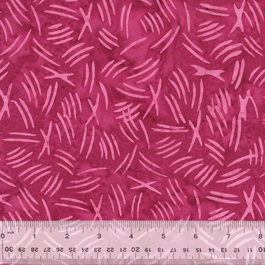 Cat Nap from Anthology Batiks - 1/2 Yard Cat Scratch Sunset - Pink Batik