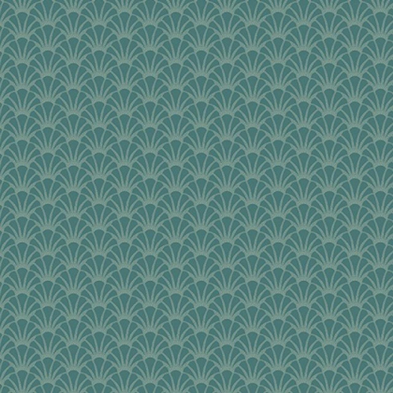 Shells in Aquamarine from Tradewinds by Renee Nanneman for Andover Fabric - Half Yard - A-816-T