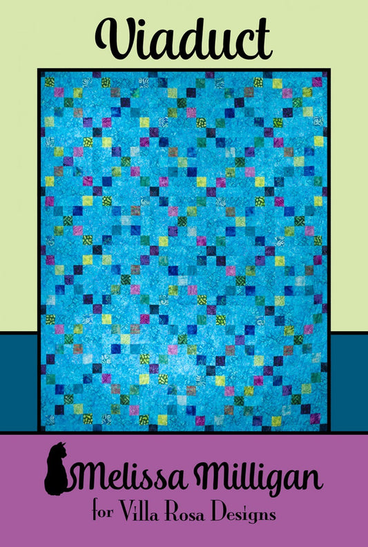 Viaduct Quilt Pattern by Melissa Milligan for Villa Rosa Designs - 62" x 74" Finished modern Pattern - Jelly Roll Friendly