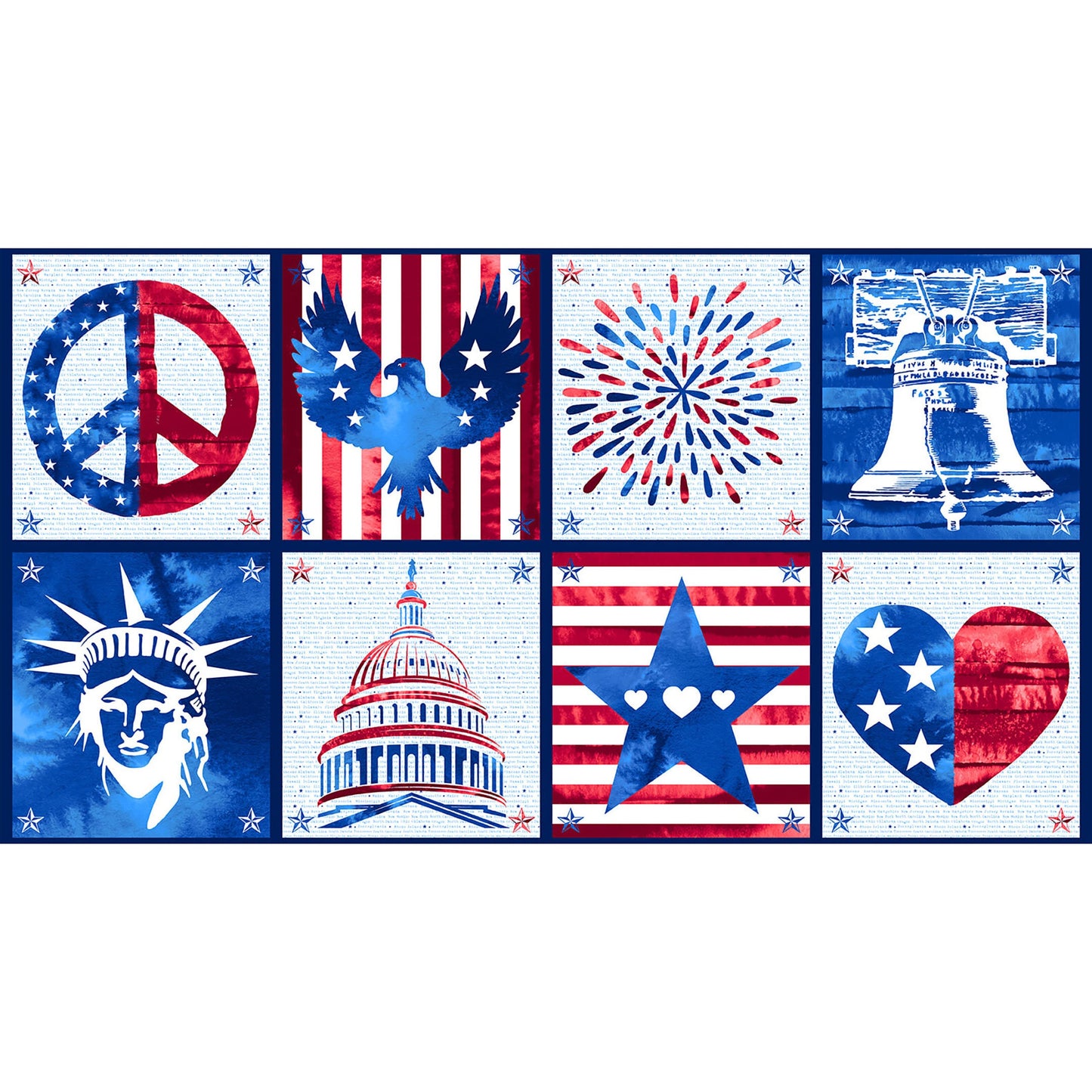 One Land, One Flag from Blank Quilting Corp - 24" x 44" Panel Patriotic - Lady Liberty, Peace, Red White and Blue