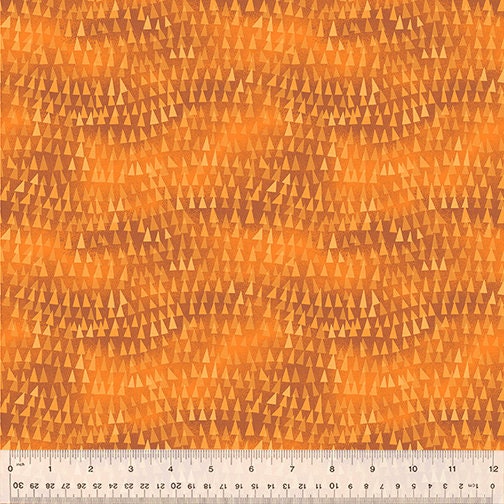 Wild North from Windham Fabrics - 1/2 Yard Triangle Tops Burnt Orange - Modern Geometric Orange