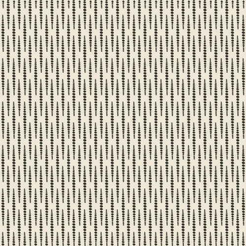 Open Heart from Art Gallery Fabrics - 1/2 Yard Reflections - Tinted Black Cream Modern Dot Lines