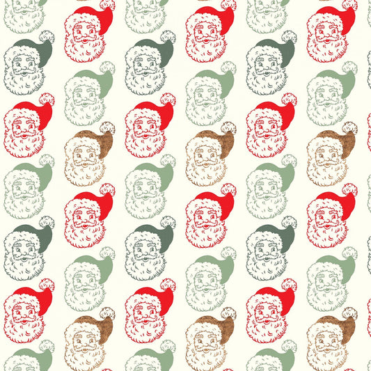 Vintage Whisper from Santa from Studio E Fabrics - 1/2 Yard Vintage Santa Faces - Christmas