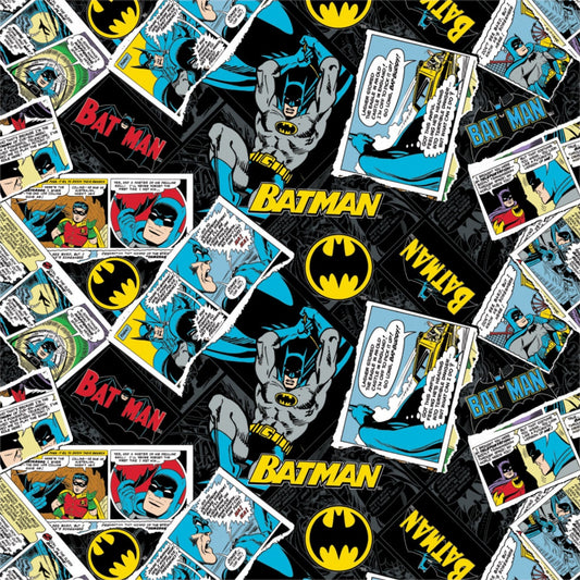 Batman DC Comics from Camelot Fabrics - Half Yard Batman Collage - Original Batman Comic