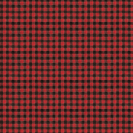 Nose to Nose from Wilmington Prints - 1/2 Yard of Red Plaid Checker