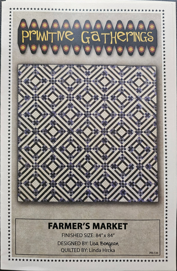Famer's Market Pattern from Primitive Gatherings  - Quilting Pattern - 84" Square