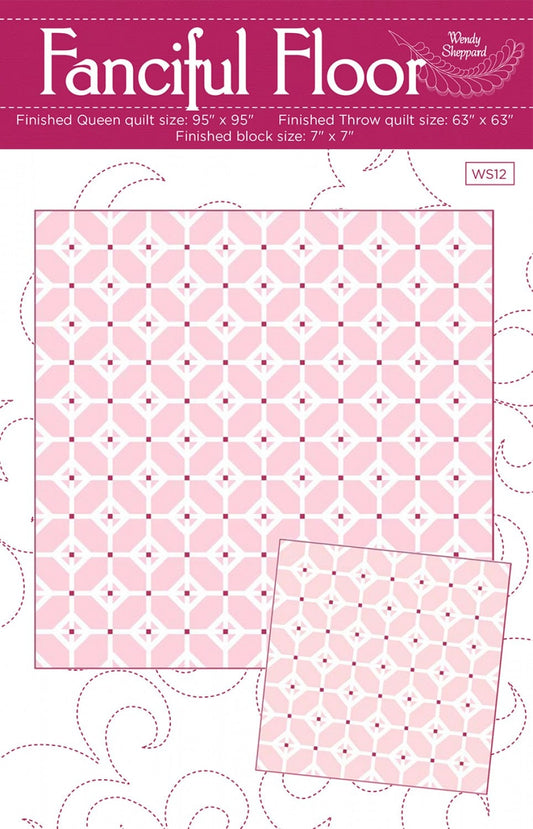 Fanciful Floor Quilt pattern from Wendy Sheppard - Fat Quarter Friendly Confident Beginner Pattern in 2 sizes