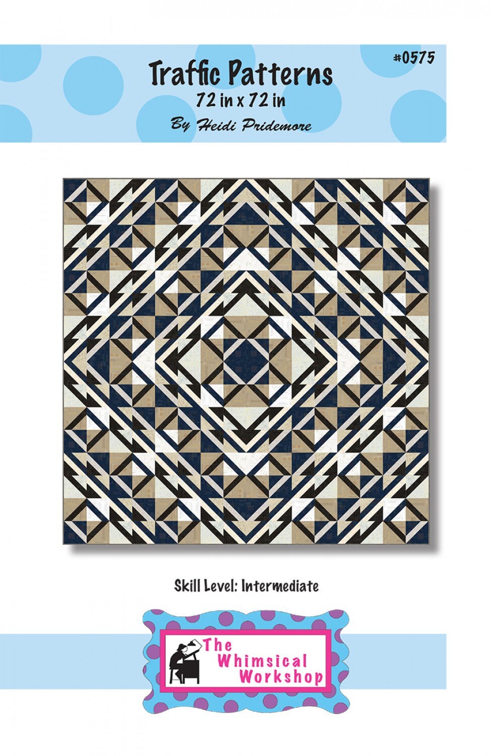 Traffic Patterns from The Whimsical Workshop - 72" Square Quilt Pattern