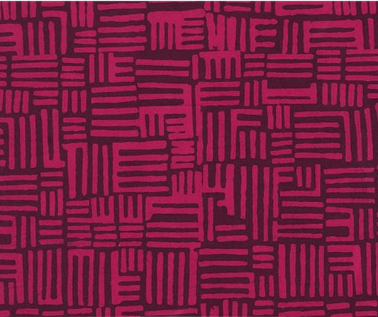 Layers in Bing Cherry from Stenographers Notebook by Marcia Derse for Windham Fabrics - 1/2 Yard